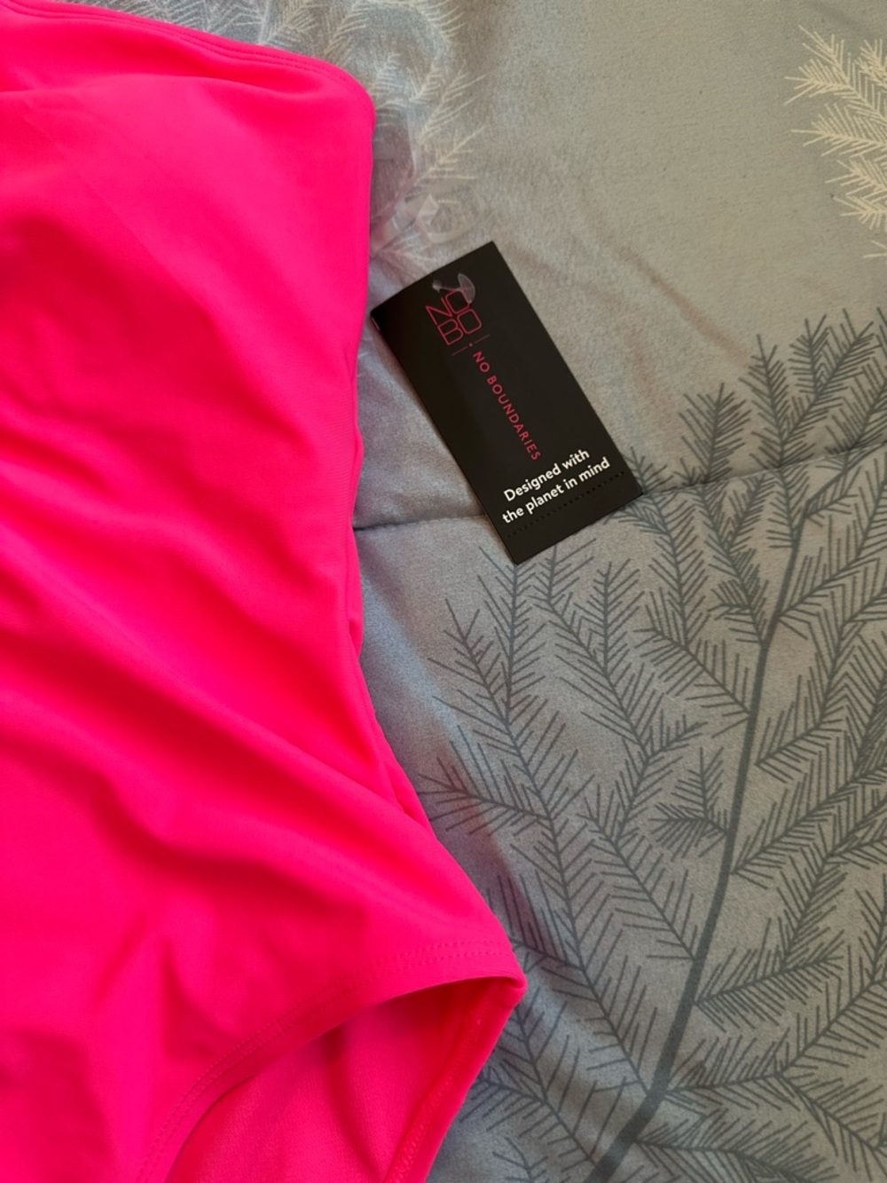 NWTS No Boundaries Juniors Bright Hot Pink One-Piece Swimsuit Sz L 11/13 - Picture 4 of 7